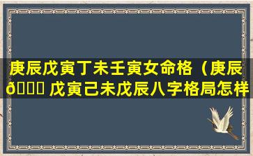 庚辰戊寅丁未壬寅女命格（庚辰 🐕 戊寅己未戊辰八字格局怎样）